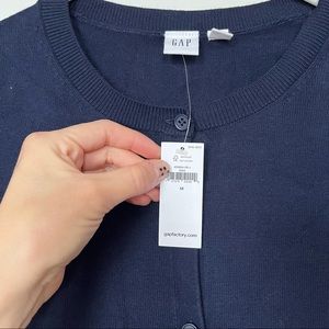 NWT GAP navy cotton cardigan